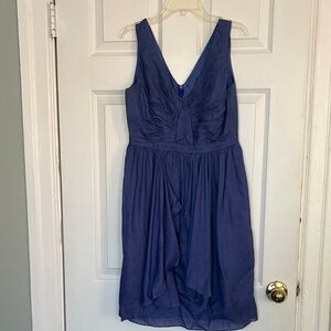 Chic Sleeveless Blue Midi Dress